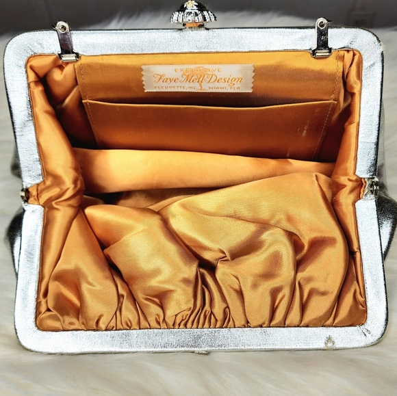 Vintage Faye Mell Design Silver Evening Bag - Picture 8 of 10